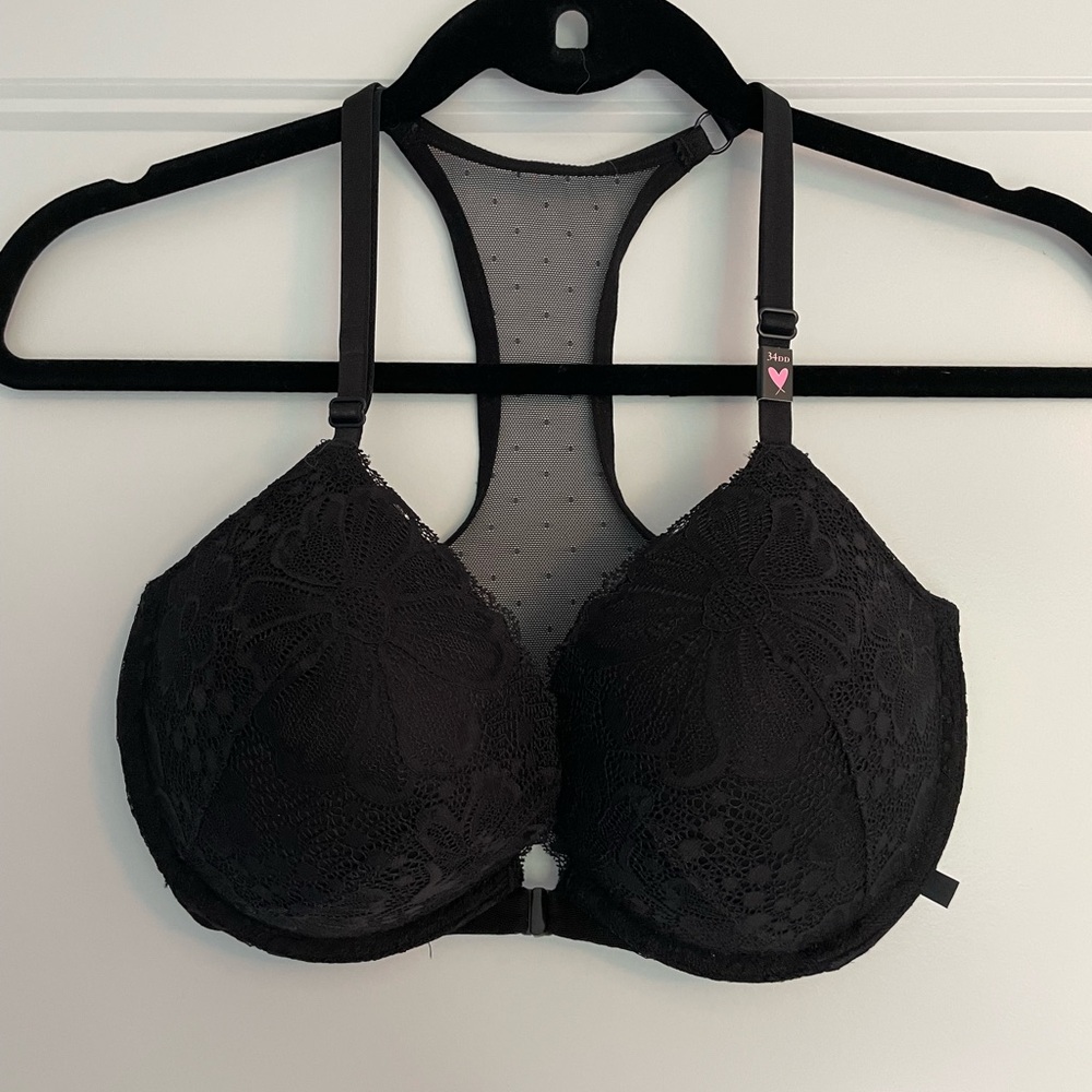Victoria's Secret Black Floral Lace Bra